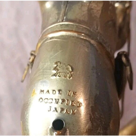 Vintage Set of 2 Antique Cast Metal Horse Figurines From Occupied Japan CMC Ware - Picture 5 of 6